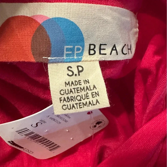 Free People FP Beach Womens Long Sleeve Miles of Beach Henley Mini Dress  S(v) - Picture 9 of 12